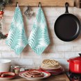 thumbnail image 6 of Teal Palm Leaves Kitchen Towels Set of 4, Summer Botanical Tropical Plants Absorbent Dish Towels for Kitchen, Microfiber Hand Towel, Quick Drying Tea Towel for Cleaning Decorative Dishcloths, 6 of 7