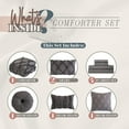 thumbnail image 3 of Mocassi 10pc Bed-in-a-Bag Infinity Design Comforter Set, Ultra Soft Bed Set Featuring Decorative Pillows and Fitted Sheet with Storage Pockets, Infinity Comforter, King, Basalt Gray, 3 of 5