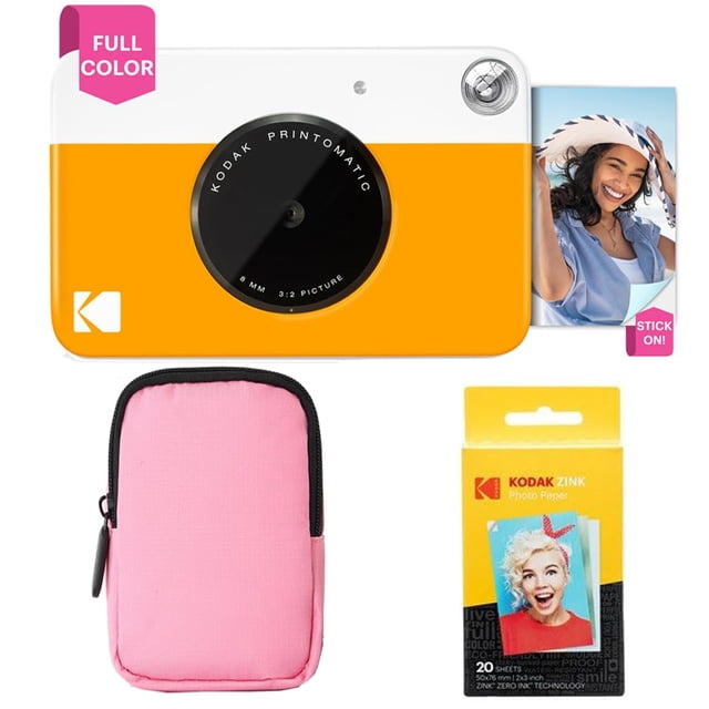 Cámara de impresión instantánea KODAK Printomatic Starter Bundle amarilla