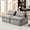 Light Gray, variant on Armless 2-Seat Sofa with Soft Corduroy, Neck & Waist Support / Relaxing in Apartment