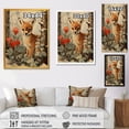 thumbnail image 4 of Designart "Winter Adventure with Brown Deer I" Animals Canvas Wall Art - Traditional Brown Fox Bedroom Canvas Wall Art, 4 of 6