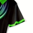 thumbnail image 6 of Fnnxeal Mens Polo Shirts Summer Collared Short Sleeve Button Graphic Casual Polo Green Shirts for Men Size 2XL, 6 of 7