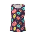 thumbnail image 3 of Picia Donuts1 Pattern Women's Workout Tank Top,Breathable Activewear,Slim Fit Athletic Top,Versatile Workout Moisture-wicking top-, 3 of 9
