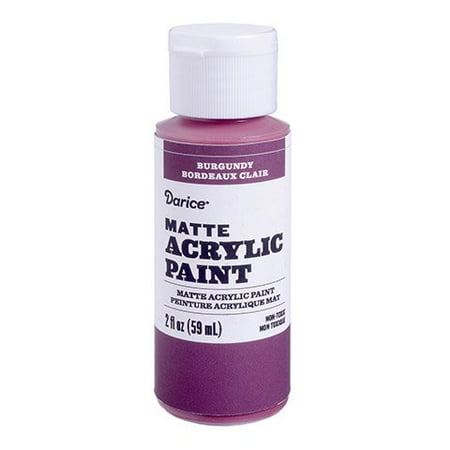 Bring muted beauty to your designs with this burgundy matte acrylic paint. It comes in small bottles with flip-top lids for precision palette