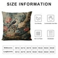 thumbnail image 5 of COMIO  Throw Pillow Covers Antique Chinoiserie Asian Scenic Throw Pillow Cushion Oriental Toile Chinoiserie Throw Pillow Covers Brown Bird and Flower Accent Pillow for Home, 5 of 5