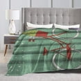 UltraSoft Micro Fleece Blanket,Hand Drawn Vintage Bike With Small Xmas