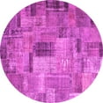 thumbnail image 1 of Ahgly Company Indoor Round Patchwork Pink Transitional Area Rugs, 7' Round, 1 of 4