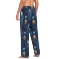 thumbnail image 6 of Peacock Feather Blue Men's Pajama Pants with Pocket Lounge Pants Pajama Sleep Pant Pj Comfortable, 6 of 7