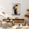 thumbnail image 3 of WFSposter-Farmhouse Sunflower Canvas Wall Art: Rustic Brown Pot Wall Decoration - Vintage Flower Framed Poster Artwork Decor for Home Office Living room Bedroom, 3 of 5