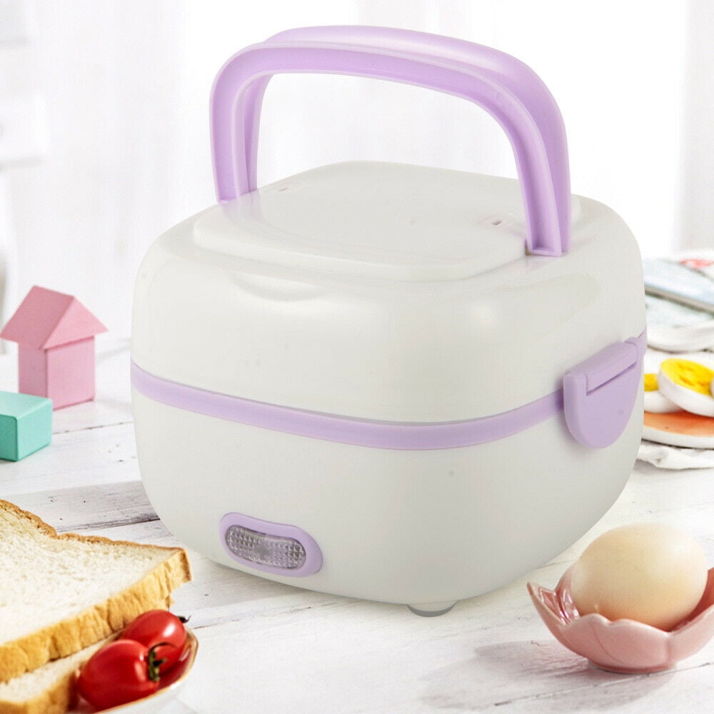 OUKANING 200W Purple 110V Multifunctional Electric Lunch Box Mini Rice