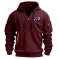 thumbnail image 1 of Styesk Sweatshirts pour Hommes Printemps et Automne Imprimé à Capuche avec Fermeture Éclair Multi-Poches, 1 of 4