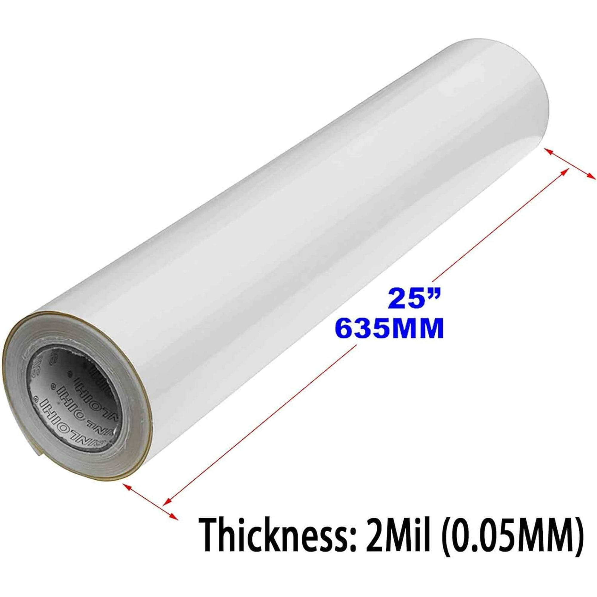 25In x 164Ft Glossy Cold Laminating Film 2 Mil Self-Adhesive Lamination Vinyl Film