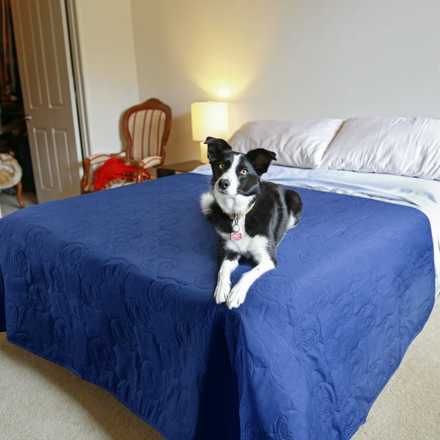Kritter Planet Cobija Impermeable para Perro para Sofá, Funda Lavable para Sofá de Mascotas, Protector de Muebles Antideslizante, Azul Marino, 80''x60''.