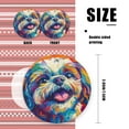 thumbnail image 2 of Colorful Painting of Shih Tzu Dog - Christmas Ornament Xmas Keepsake Ceramic Ornaments Holiday Decorations for Tree Christmas Gift Ideas 2.95in, 2 of 6