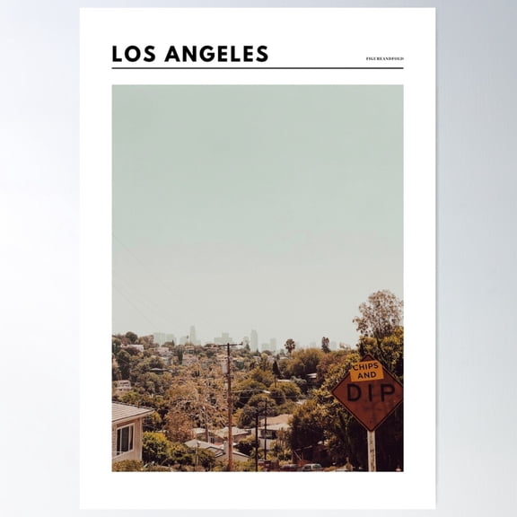 Los Angeles Poster Wall Art, Modern Wall Decor For Living Room Bedroom, 8x12 UNFRAMED