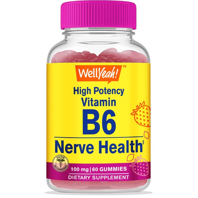 WellYeah High Potency Vitamin B6 Gummies Promotes Nerve Health
