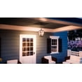 thumbnail image 2 of Urban Ambiance Luxury French Country Outdoor Pendant Light, Medium Size: 15.5"H x 9.5"W, with Mediterranean Style Elements, Soft and Simple Design, High-End Black Silk Finish and Seeded Glass, UQL1204, 2 of 8