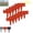 Red*12PCS, variant on Garden Edging Border, Faux Stone Edging with Easy Installation, 12-Pack Inter Locking Plastic Landscape Border for Yard, Flower Bed, and Lawn, Faux Stone