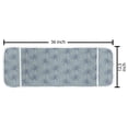 thumbnail image 2 of Exotic Microwave Oven Cover, Natural Theme Tropical Palm Trees Pattern Along Aloha Writing Print, Water Resistant Organizer with Pockets for Kitchen, 36" x 12", Slate Blue and Pale Teal, by Ambesonne, 2 of 4