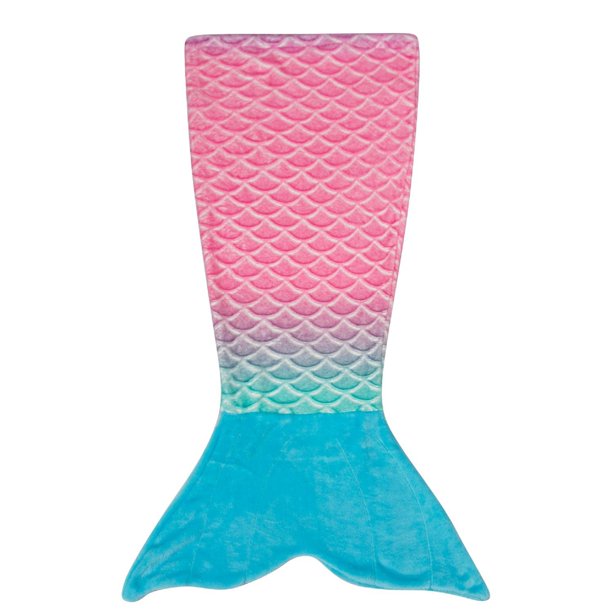 Kids Mermaid Tail Blanket for Girls Teens Fish Blankets Rainbow Mermaid