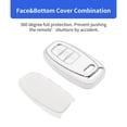 thumbnail image 4 of OFFCURVE  for Audi Key Fob Cover Q5 A4 A5 A6 A7 A8 S4 S5 S6 S7 R8 RS5 RS7 Accessories Bling Car Key Case Shell Girly Cute 3 Button White Silver TPU, White Sliver, 4 of 6