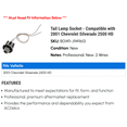 thumbnail image 2 of Tail Lamp Socket - Compatible with 2001 Chevy Silverado 2500 HD, 2 of 2