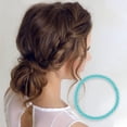 thumbnail image 2 of 100 Piezas de Cuerdas para el Cabello con Patrón Espiral para Mujeres y Niñas en Verde, Amarillo, Azul y Púrpura, 2 of 3