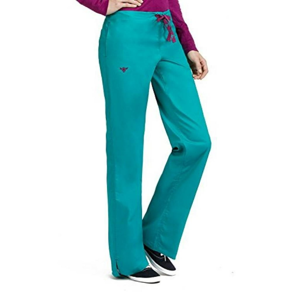 teal scrub jogger pants