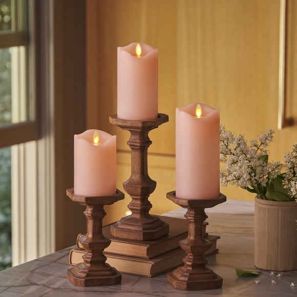 Juego de velas LED parpadeantes sin llama que funcionan con pilas
