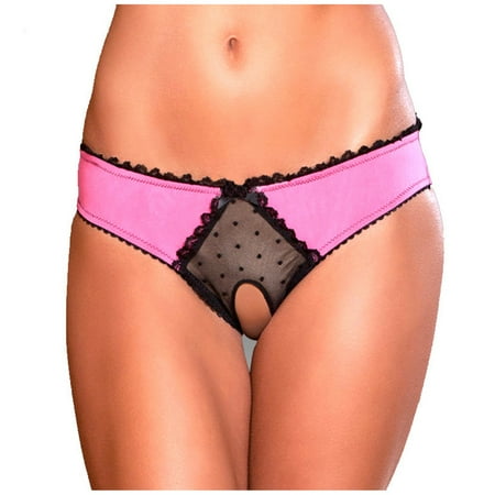 

YDKZYMD Women s Panties Briefs Crotchless Floral LaceBreathable Bow Plus Size Briefs Panties