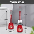 Modern Round Toilet Bowl Cleaner Brush with Holder Set, Antislip Grip