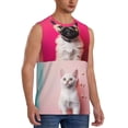 thumbnail image 2 of Honeii Colorful Dog Cat Collage Print Men's Sleeveless Muscle Shirts, Breathable & Quick-Dry Gym Shirt, Athletic Tank Top for Running, Fitness, and Outdoor Activities-Small, 2 of 7
