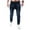 Blue, variant on Mens Jeans Bootcut Mens Fashion Casual Pants Straight Pocket Drawstring Waist Solid Color Slim Toe Jeans Size L