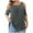 Gray, variant on Fesfesfes Fashion Women Plus Tops Causal Round Neck Tshirts Hollow Out Shoulder Blouse Tops Lace Short Sleeve T-Shirt Summer Loose Tops Summer Saving Sale