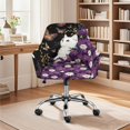 thumbnail image 2 of Xoenoiee Cat Butterfly Daisy Print Dining Chair Cover High Elasticity Curved Back Chair Cover Removable Dining Room Seat Slipcover Minimalist Armchair Slipcover for Home Living Room, 2 of 7