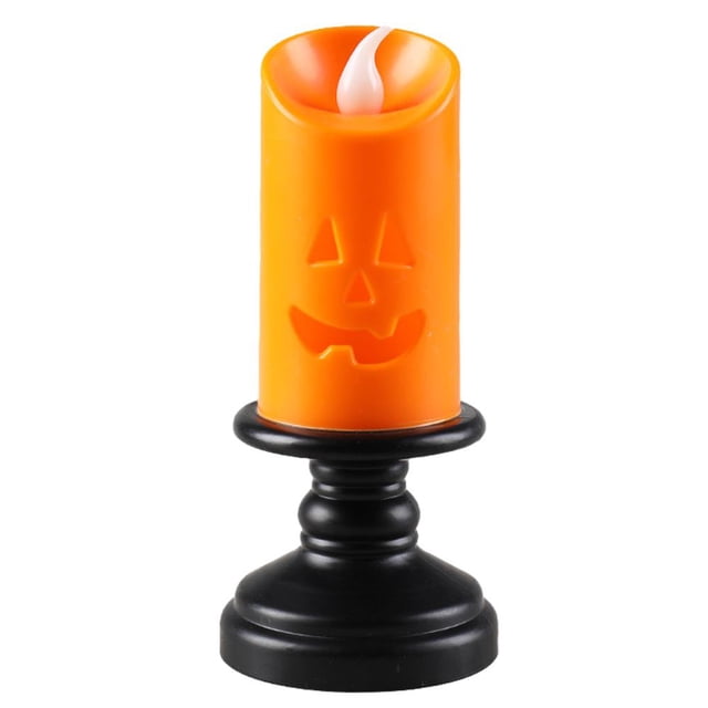 Lámpara Vela Calabaza Brillante para Halloween Bar El Con Batería 1 Unidad Rojo