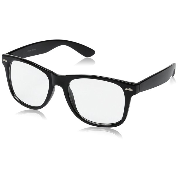Retro Clear Lens Eye Glasses Black Optical Quality Eyewear By Generic Walmart Com Walmart Com