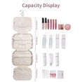 thumbnail image 6 of Checkerboard Hanging Travel Toiletry Bag with Hook, Makeup Bags for Women Cosmetic Organizer Toiletries for Brush Shampoo Travel Essentials, Pink, 6 of 9