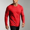 thumbnail image 4 of NMRSBDP Men's Basic Crew Neck T-Shirt Lightweight Long Sleeve Everyday Shirts for Men Soft Cotton Base Layer Tops Casual Solid Color Undershirts, 4 of 7