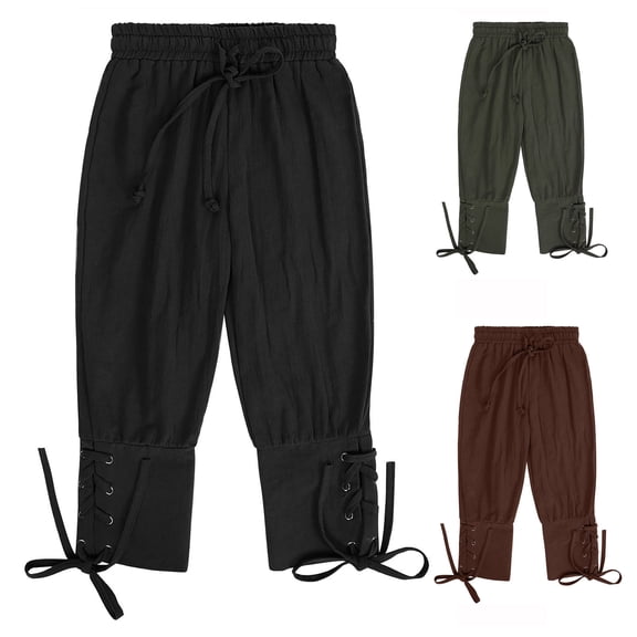 LYHaoo Boy's Summer Pants Classic Casual Elastic Waist Nine Inch Pants for Kids School Daily(Green)