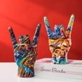 thumbnail image 6 of Graffiti Rock On Hand Figurines Rock and Roll Decor Bookshelf Home Wall Shelf Decoration Modern Pop Art Music Fans Gift, 6 of 9