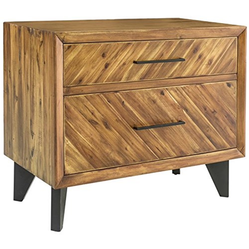 Parq Filing Cabinet-Color:Cappuccino,Finish:Cinnamon with black legs