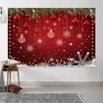 thumbnail image 3 of 5 x 3 ft Snowflake Christmas Backdrop Red Theme Xmas Glittering Snowflakes Stars Christmas Balls Warm Festive Patterns Background Winter New Year Eve Family Party Decor Banner Studio Booth Props, 3 of 5