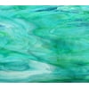 OCEANSIDE STAINED/FUSING GLASS SHEETS - AQUA-LIME PEARL OPAL FUSIBLE (Large 12" x 16")