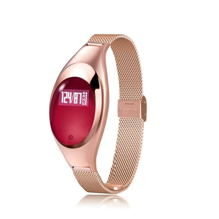 Women Fashion BT Smart Watch Metal Wristwatch Bracelet High Definition LED with Blood Pressure Heart Rate Monitor Pedometer Fitness