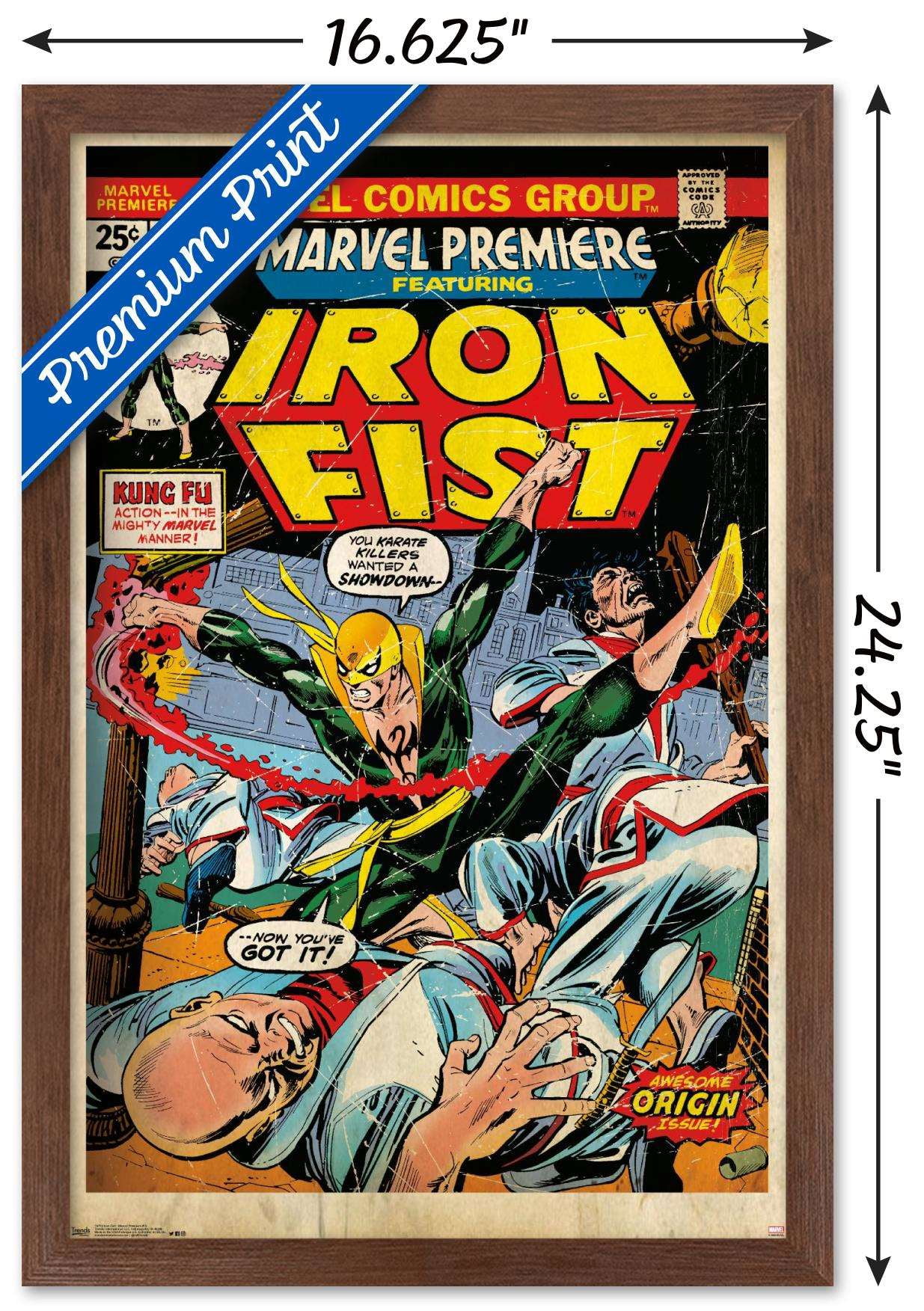 Marvel Comics - Iron Fist - Premiere Cover #15 Wall Poster, 14.725" x 22.375", Framed