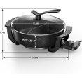 thumbnail image 2 of 6L Electric Hot Pot with Non-Stick Smokeless Design, Multi-Function Cooking Pot with Divider, Includes Ladle, Tongs, Oil Brush, 2 of 7