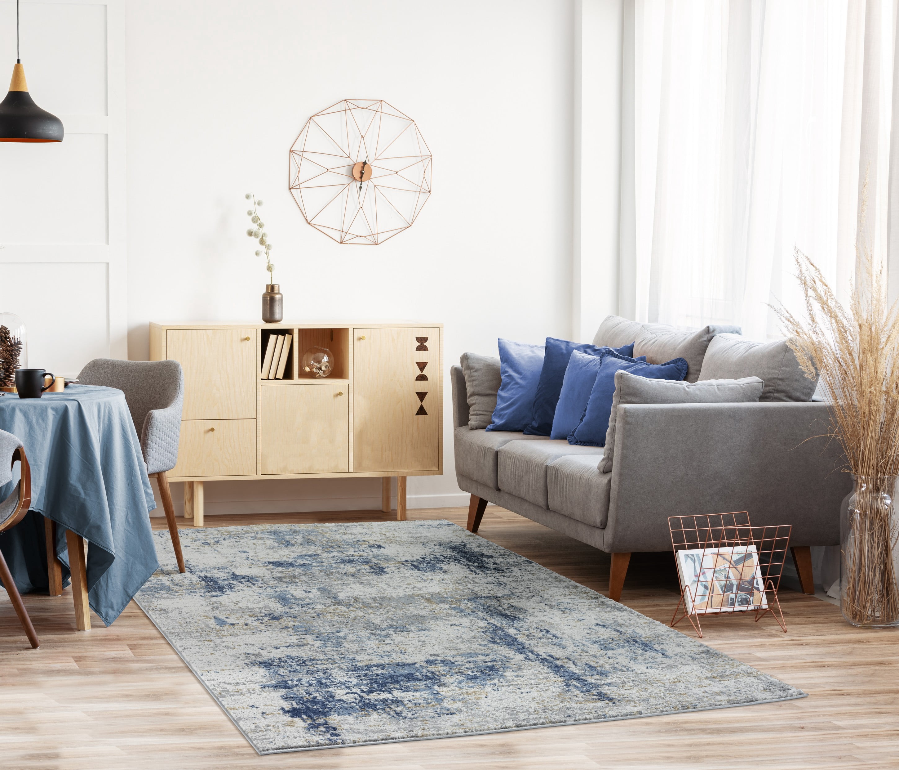 United Weavers Hyperion Calypso Transitional Abstract Accent Rug, Blue, 1'11" x 3'