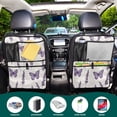 thumbnail image 5 of Car Back Seat Organizer 2 Pack Antique Nylon Fabric Thickened Waterproof Foot Mat Suitable For Various Types Of Vehicles Lavender Flowers and Butterflies, 5 of 7