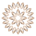thumbnail image 1 of Uxcell 50Pcs Horse Eye Shape Rhinestones Glass Point Back Beads for Jewelry Making, Pink Gold 6x12mm, 1 of 6